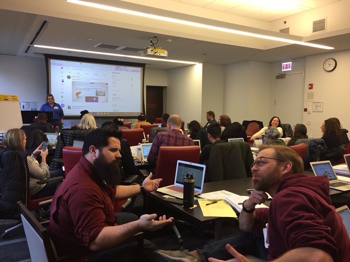 LouisCoronel's tweet photo. Learning with others at ISTE Cert Workshop! #EduscapeISTE #ISTECert #ISTECertIL https://t.co/E40hFKevbI