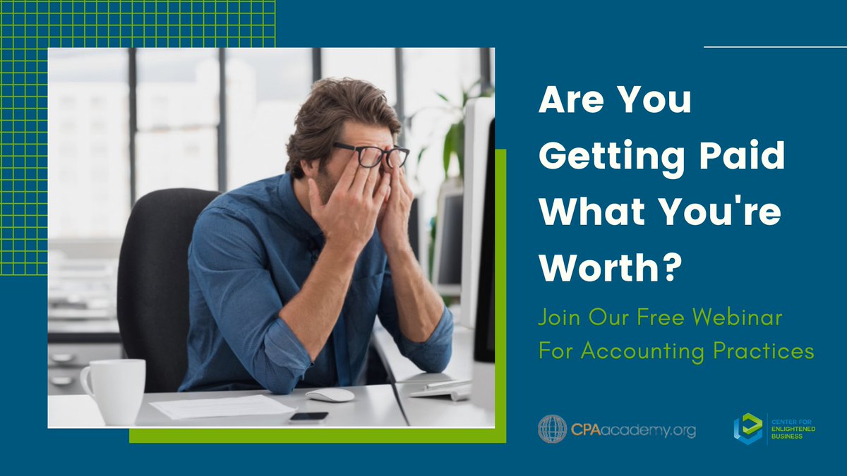 CEBTweets's tweet photo. Join us along with CPA Acacemy @ScottZarretCPA on Feb. 4 for free a webinar. Earn more, enjoy more, work less with these 5 shifts. Register here:  https://t.co/Ut9KWTLBd0
#cpe #webinar #accounting https://t.co/rvKeflBWnw