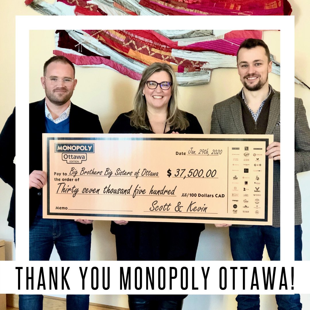 Yesterday was a BIG day! This #ThankfulThursday - a huge shout out to Scott (L) <a href="/FestivalPromo/">Festival Promotions</a> &amp; Kevin (R) @UrbanLogic_ott, the driving force behind the fabulous <a href="/OttawaMonopoly/">Monopoly Ottawa</a> game. Thx to all who bought a game - Bigs &amp; Littles will thank you this year! #BiggerTogether #YouRock