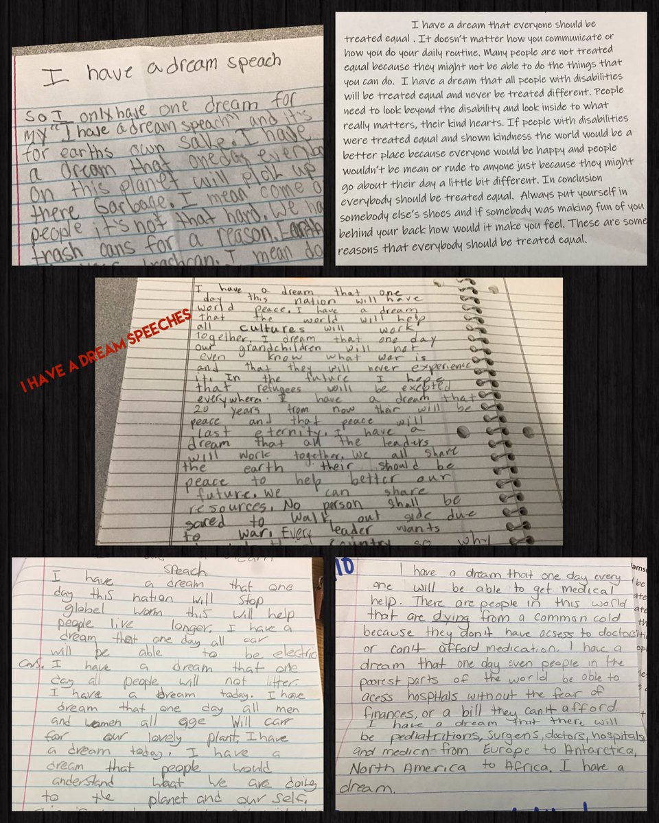 I love our quick write “I Have a Dream” speeches! Students wrote about topics they are passionate about. Thanks for the idea @Jackson6cbsd !