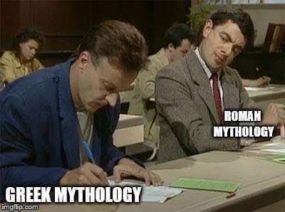 smithamandaWT's tweet photo. Rome: can i copy your homework?
Greece: sure but don’t make it obvious 
Rome: *all of a sudden has theatre, myths, and gods*
Greece: *sweats* this is fINE
#ImitationIsTheSincerestFormofFlattery
@DrTiffWilliams https://t.co/8XvzmM1uar