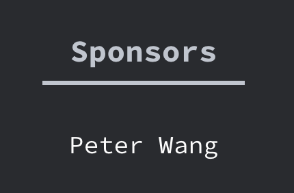 Sponsors, Peter Wang