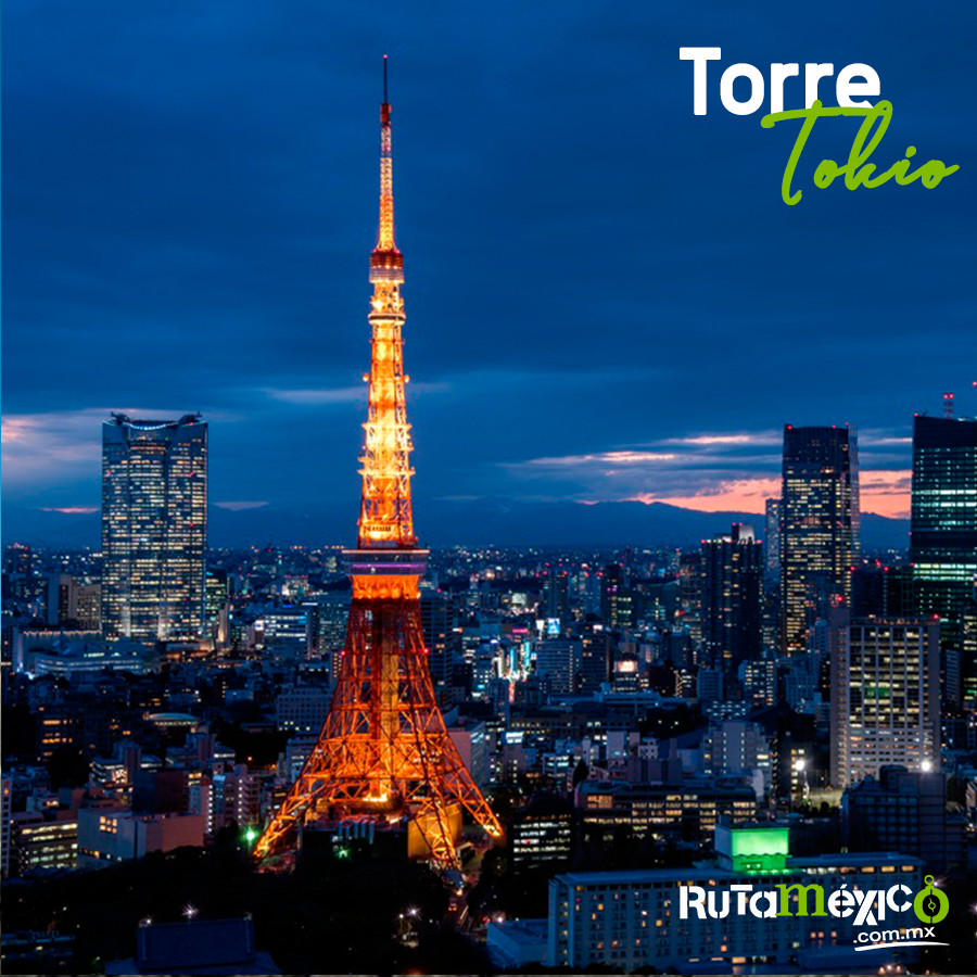 ORutaMexico's tweet photo. #TokyoTower es una famosa torre de comunicaciones emplazada en el centro de Tokio cuyo diseño se basó en la conocida Torre Eiffel de París. Conoce esta increóble torre en nuestra #RutaJapón. https://t.co/1LnWtMaAuY