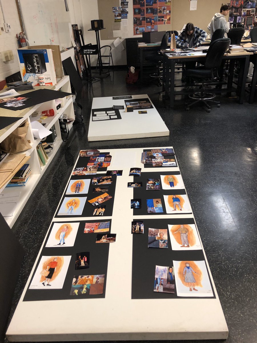 CofCTheatre's tweet photo. Sideshow is tomorrow so it is a late night in the studio full of design students! Come see what they’re working on! https://t.co/FgeaPx5Je2