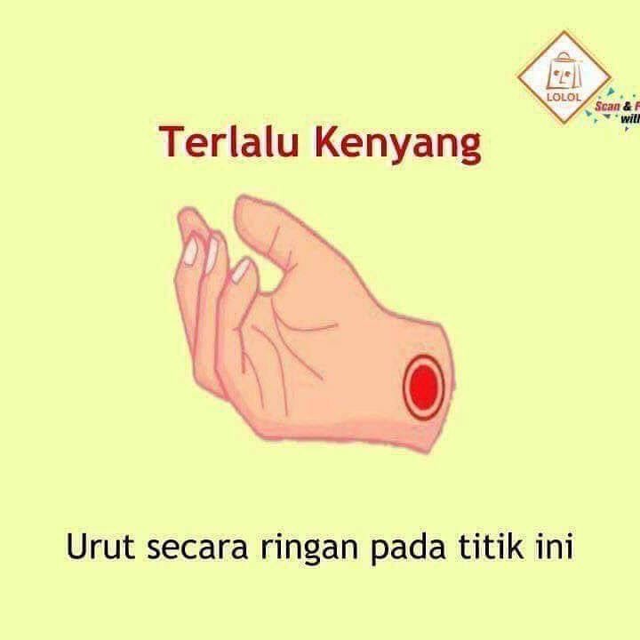 Jika sakit di tempat berwarna biru urutlah di tempat bertanda merah ini. 

Moga moga bermanfaat😉