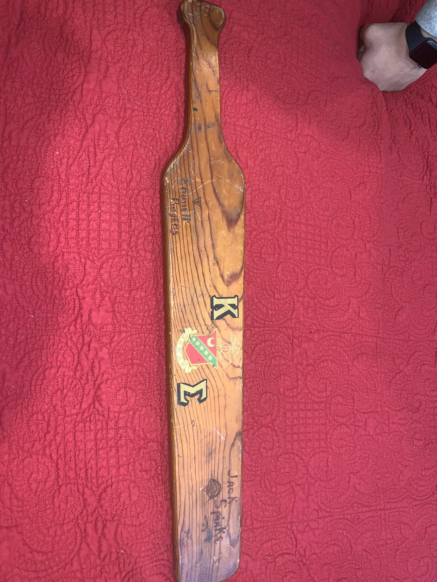 <a href="/KappaSigTTU/">TTU Kappa Sigma</a> Found a paddle from ‘55 from your chapter