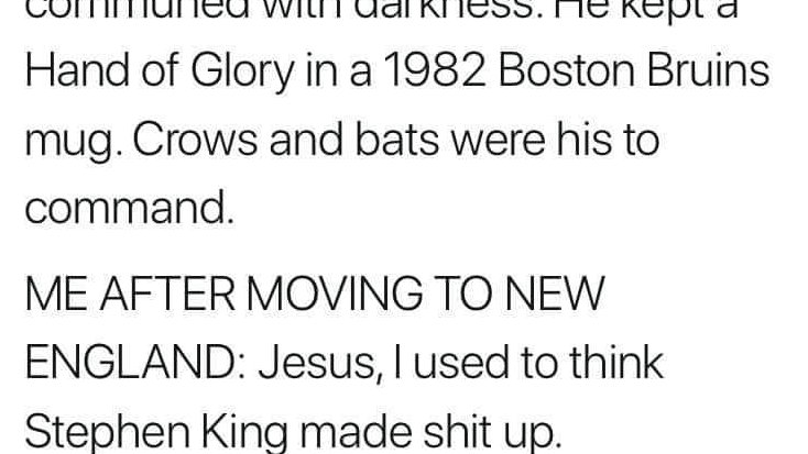kiss_creative's tweet photo. Must be interesting the people that move TO New England and realize things... for those of us that  grew up there this is like yeah so what else is new 🤣
#NewEngland #WritingCommunity https://t.co/Q9zcx3lRtJ
