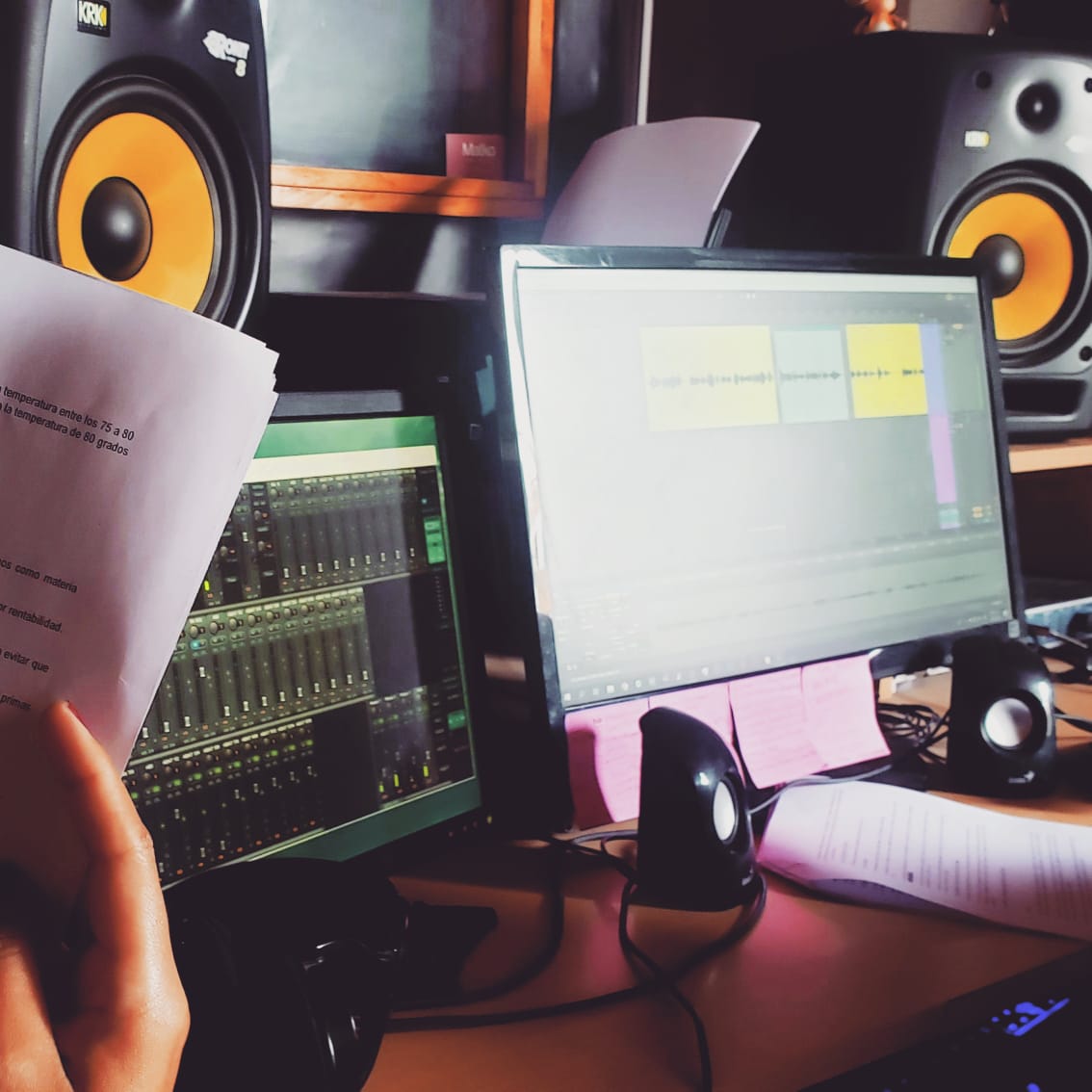 Internovam's tweet photo. En sala de #grabación para el próximo lanzamiento #VR #RealidadVirtual #Storytelling #LabuenaFamilia #Inmerzum 💪📽🎙🎧 https://t.co/On7KqFx5pr
