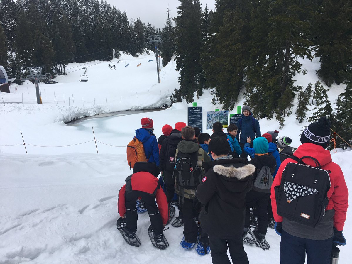 StGeorgesGrade6's tweet photo. #6JD & #6GG had a great time snowshoeing today, exploring Mount Seymour, topped off with hot dogs & hot chocolate ♥️ #getoutside https://t.co/sXo4jAuGTx