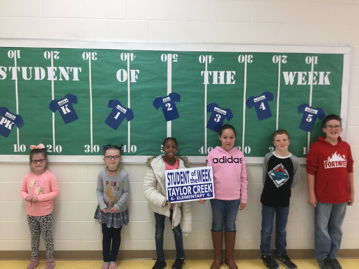 Congratulations to this week's hard working Students of the Week:  Alexander Miller, Reagan Brown, Fiona Lalone, Samaya Hall, Emily Oquendo, Nathan Manning, &amp; Tristan Wilson.  <a href="/lampasastce/">Taylor Creek Elementary</a>  #thinkbiglisd  #thinkbigtce