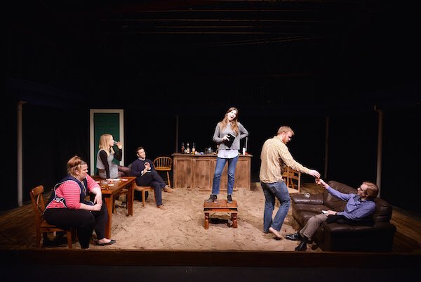 The cast on the sand “Messy and a lot of brooms but effective” 

#ForTheSakeOfArgument
<a href="/AdmissionProdu1/">Admission Productions</a> <a href="/BridewellCentre/">Bridewell Theatre</a>