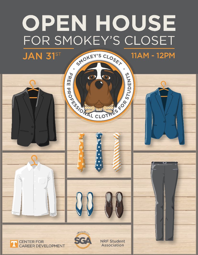 Tomorrow we’ve got an open house in Smokey’s Closet Greve G02 &amp; G06. Free professional clothes, shoes, accessories &amp; more!