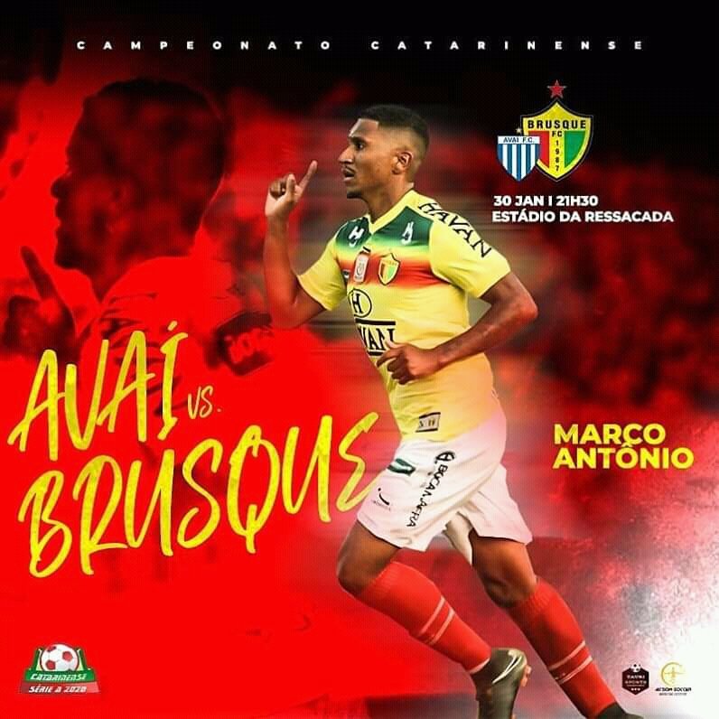 Actionsoccer_'s tweet photo. Esta quinta será decisiva para nosso cliente Marco Antônio. O jogador do @brusqueoficial irá enfrentar a equipe do Avaí pelo Catarinense. O Bruscão ocupa a quarta colocação e uma vitória poderá levar o time a ficar mais próximo dos lideres. Bora família Action. Boa sorte craque. https://t.co/DMYNLRugIn