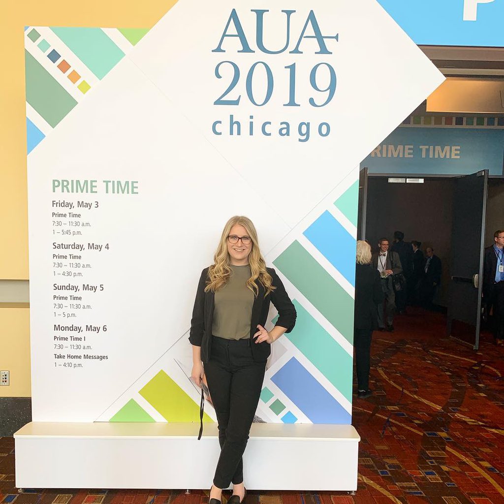 GraceleneWegrz1's tweet photo. Congrats to my #Day1 and fellow #FutureUrologist, @JazzMo217! I’ll never forget our excitement for the future of urology at #AUA2019 and our presentations at #NCS2019. #WomeninSurgery. #WeMatched https://t.co/7El7FvnHBh