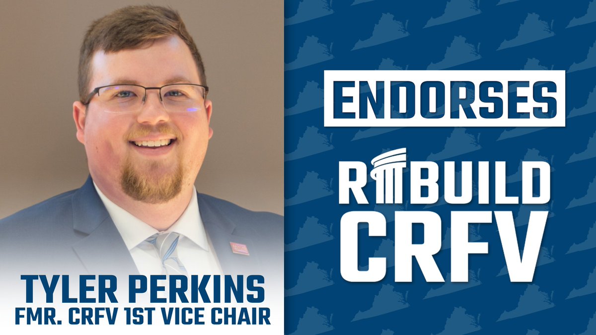 RebuildCRFV's tweet photo. "This ticket has a proven record of working to elect Republicans across the Commonwealth. I have full faith that this entire ticket will work to rebuild CRFV!" - Tyler Perkins https://t.co/GDPNTdgac0