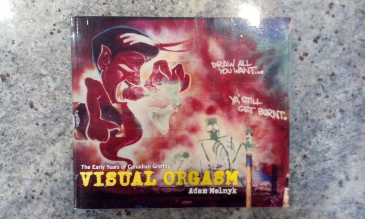 MinusIndustries's tweet photo. SLOWLY making my way through this book by #AdamMelnyk; #VISUALORGASM The Early Years of Canadian Graffiti. It takes an intimate look at the history of the art form & showcases some of its artists. Really enjoying it. It's nice to discover the #Canadian roots of this #Global #ART. https://t.co/RwaYNWpqtB