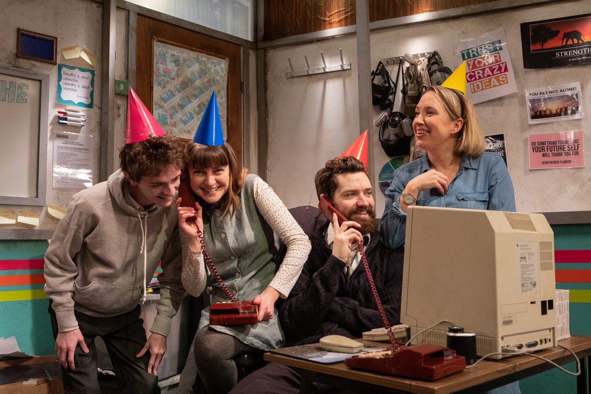 KerryWhelan18's tweet photo. YOU STUPID DARKNESS at @swkplay is terrific; a funny and moving take on a possible next year, a few weeks time, the day after tomorrow! Always knew a donut and someone to talk to would make the end of the world better. https://t.co/jbTyC2IXYY