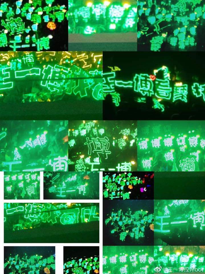 After that event, finally we made our promise, four square meters three words 王一博. Wang Yibo, you finally have a green ocean for yourself