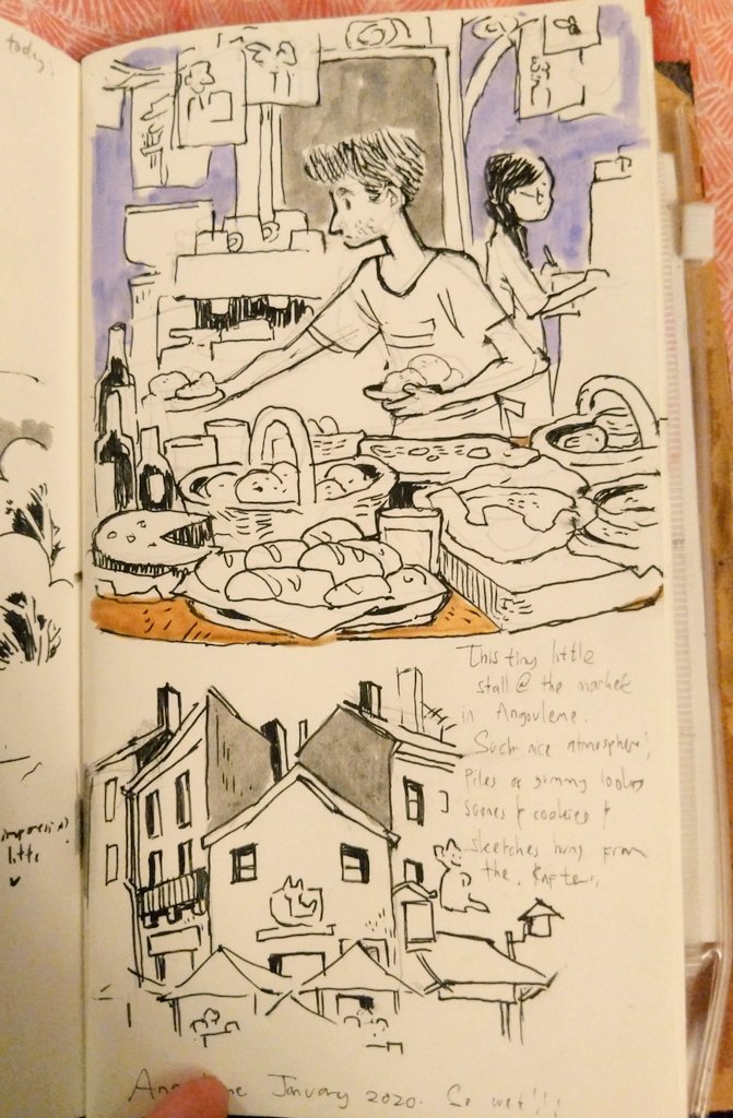 Day 1 at #angouleme2020 so much to see and eat! (All the carbses and cheeses) and discovering artists I never knew (Trondheim, Wallace Wood) and rediscovering old loves (gunnm ) 