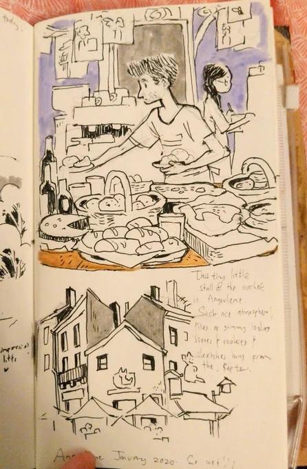 Day 1 at #angouleme2020 so much to see and eat! (All the carbses and cheeses) and discovering artists I never knew (Trondheim, Wallace Wood) and rediscovering old loves (gunnm ) 