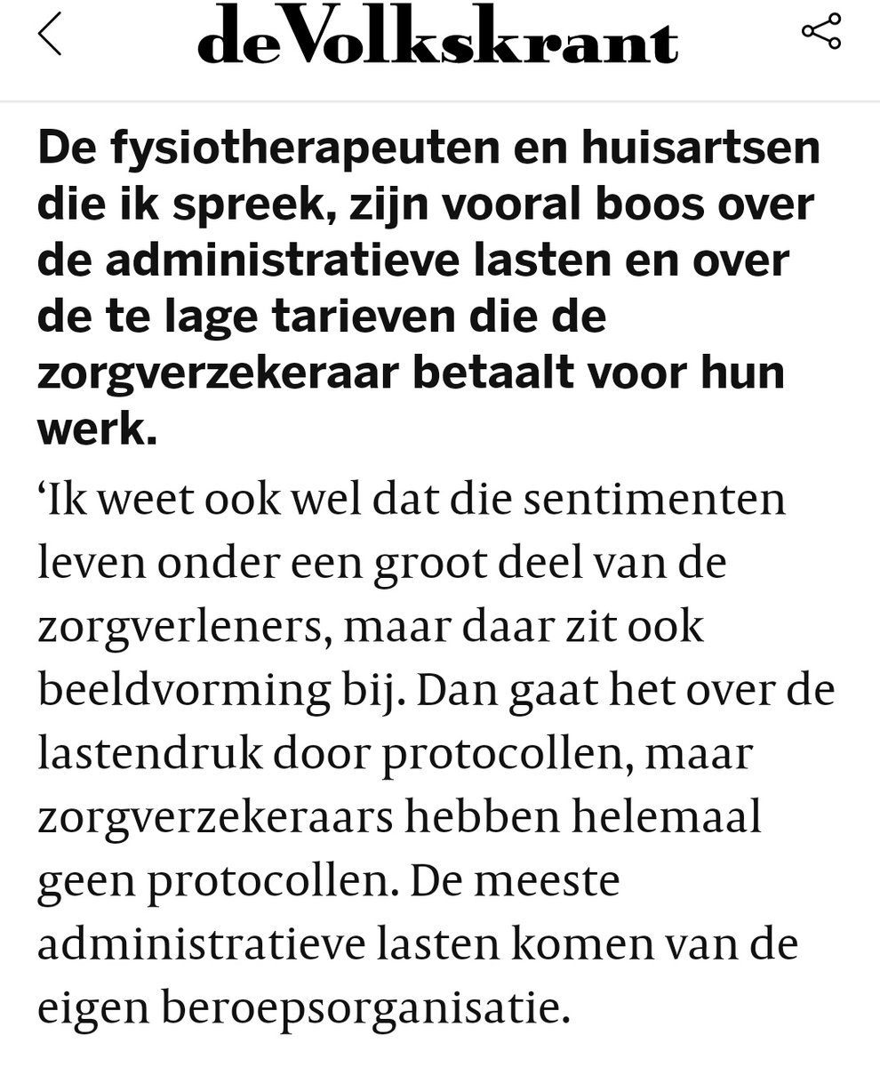 Louisschat's tweet photo. Wat een pertinente onwaarheden kan de scheidend voorzitter van @ZNnieuws hier zonder weerspraak verkondigen. Ik hoop dat het uit onwetendheid is, maar vermoedelijk helaas niet. Het is GEEN beeldvorming, maar helaas dagelijkse realiteit! Regeldruk fysio=zorgverzekeraar. https://t.co/8ypg79xX1z