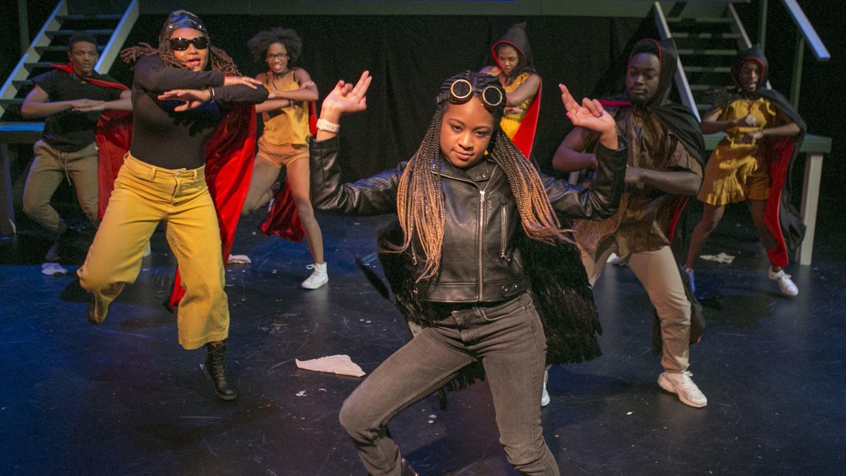 Hoof 'n' Horn, Duke's student theater group, rehearses "The Wiz" in Sheafer Laboratory Theater