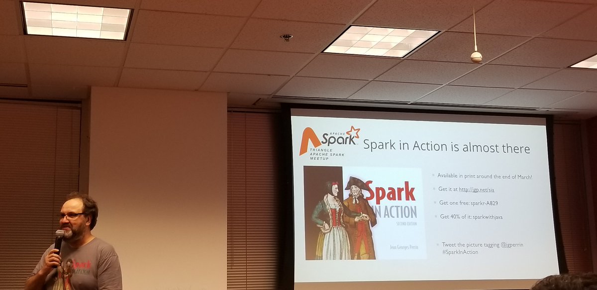 AswiniS9's tweet photo. @Lexisnexis @Triangle Spark meetup @jgperrin #SparkInAction https://t.co/yVDEo8I2Iz