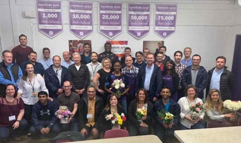 BlairBryce's tweet photo. #WeAreHarris kicked off 2020 by #givingback to the  #community. Partnered with #RandomActsofFlowers in #Dunedin, Florida, SmartWorks employees created over 200 bouquets of flowers to hand deliver to nursing homes. A heartfelt thank you for allowing us this opportunity! https://t.co/9L6hvJvMBy