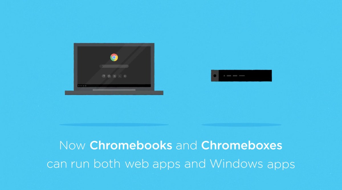 With <a href="/googlecloud/">Google Cloud</a> on <a href="/frame/">Frame</a>, you can run both your web apps and your Windows apps on #chromebooks and #chromeboxes. For more information, check out Google's blog on the matter, here: bit.ly/2pJHGCd