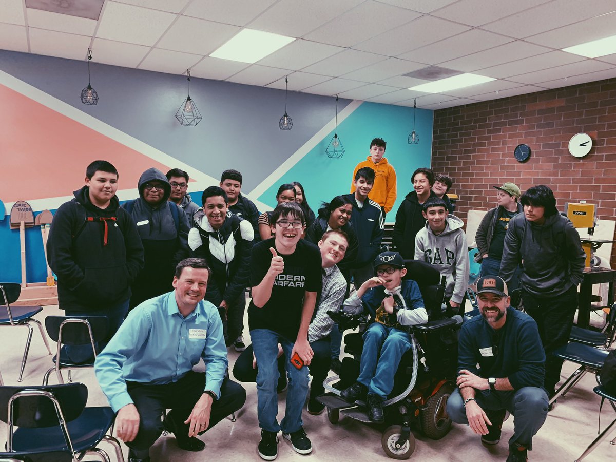 MrsHull_math's tweet photo. Amazing time listening to the experiences of @pdxmitch and Shawn and how far they’ve come! It was good learning about the partnership between businesses and how they contribute in our life! https://t.co/Cvzlgocwzj