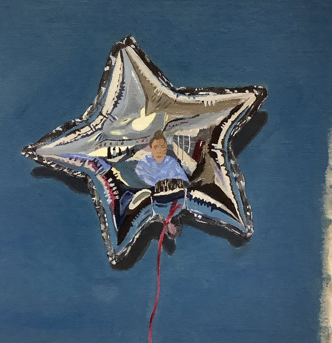 CluePics's tweet photo. A few more balloons... We are moving on to something more personal. 
@northcolonieart #shiningstars #observationalpainting #distortedreflection #distortedselfportraits #starstudents #highschoolpainters #shakerbisonartists #shakerhighschool https://t.co/ofTxNdHfPt