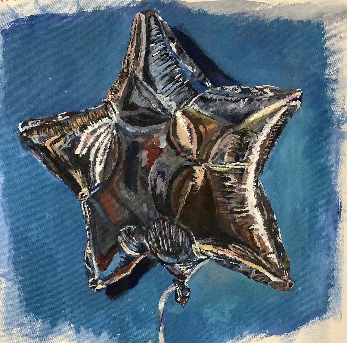 CluePics's tweet photo. A few more balloons... We are moving on to something more personal. 
@northcolonieart #shiningstars #observationalpainting #distortedreflection #distortedselfportraits #starstudents #highschoolpainters #shakerbisonartists #shakerhighschool https://t.co/ofTxNdHfPt