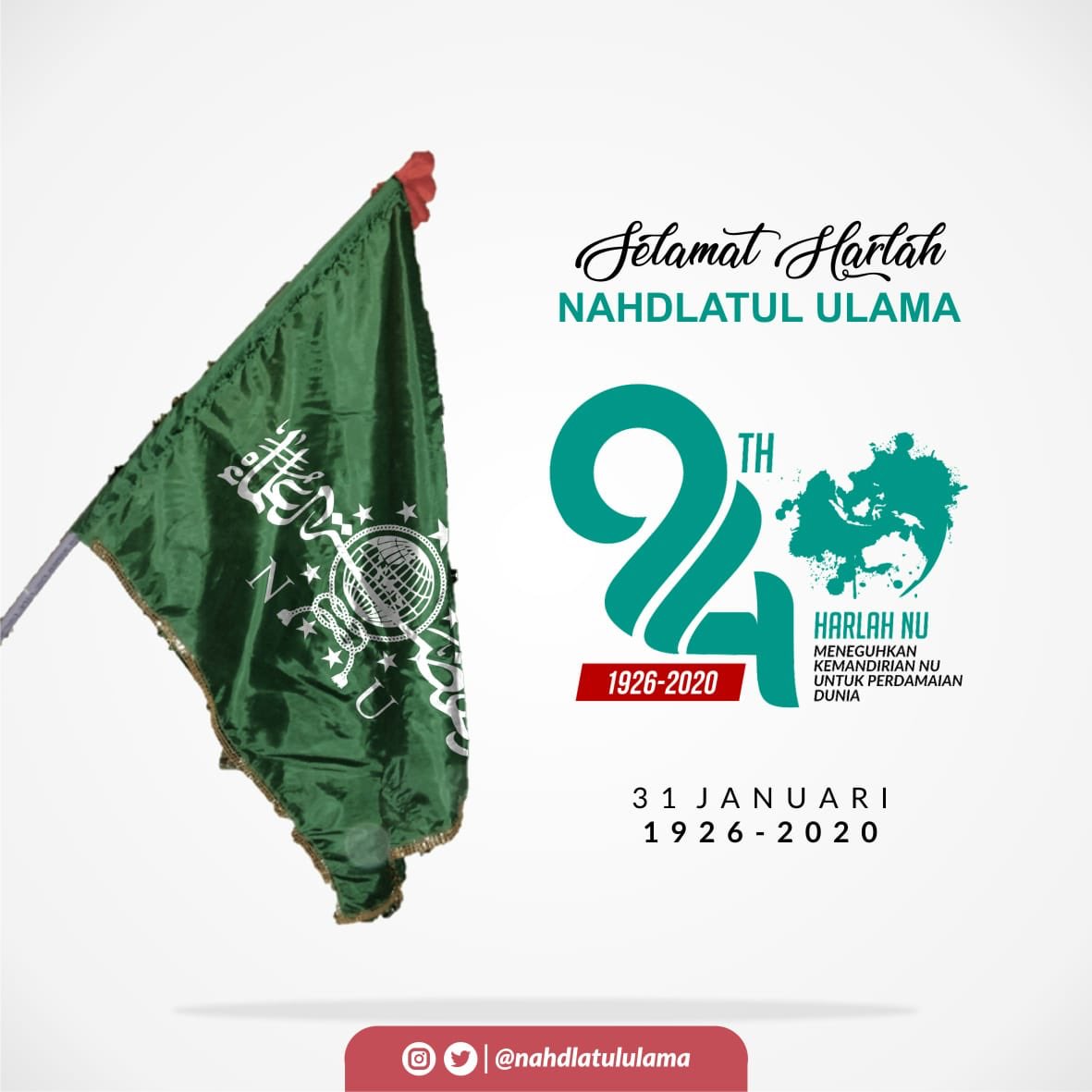Pada momentum #Harlah94NU ini ayo kita bersama Meneguhkan Kemandirian NU untuk Perdamaian Dunia

Allahumma sholli alā Sayyidina Muhammad.