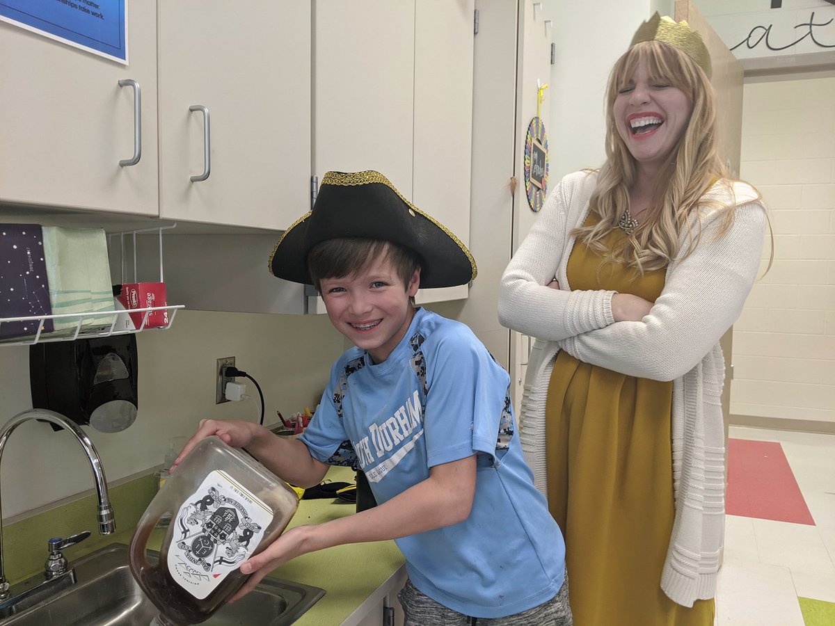 There's no use in crying over spilled tea when your students are SO excited to learn about the American Revolution! Today I was King George III and taxed my students all day! We are pumped for Module 3! <a href="/ELeducation/">EL Education</a> <a href="/HortonsCreekES/">Hortons Creek ES</a> #hawksdoitdifferent