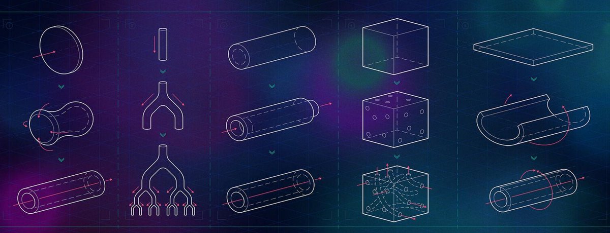 Conceptual illustration of a blueprint for making tubes