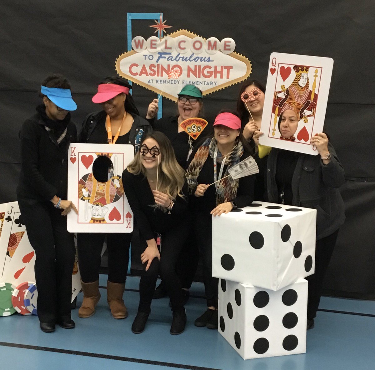 VMHJohnson1's tweet photo. Our hardworking 2nd grade team is always WINNING! #kennedycasinonight #aliefleads #spotlightonlearning #contentnight @KennedyCougs https://t.co/8A1nWNVkJ8
