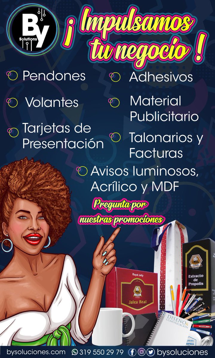 bysoluciones's tweet photo. #31Ene #AEstaHora #Bogotá  Impulsa tu negocio a través de material publicitario de calidad. Manejamos Impresión Gran Formato, Papelería corporativa y mucho más... Ingresa a nuestra página web https://t.co/owWI2eQrCn y conoce de nuestras promociones ¿Qué esperas? https://t.co/JPaZNNI23d