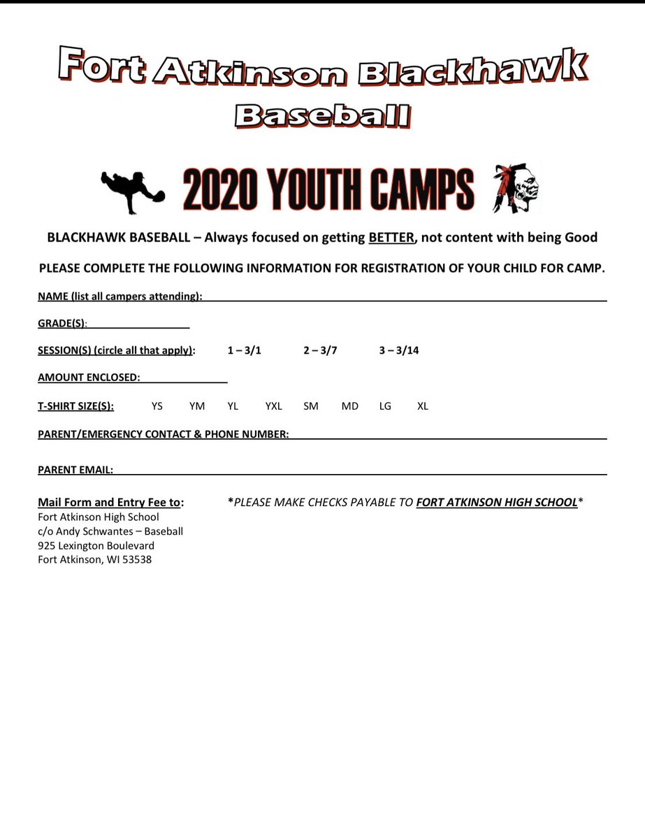 BaseballFahs's tweet image. Baseball Season is right around the corner 🙌 which means it’s just about time for our 2020 Youth Camps!! See the attached images for more information and never hesitate to reach out if you have any questions!