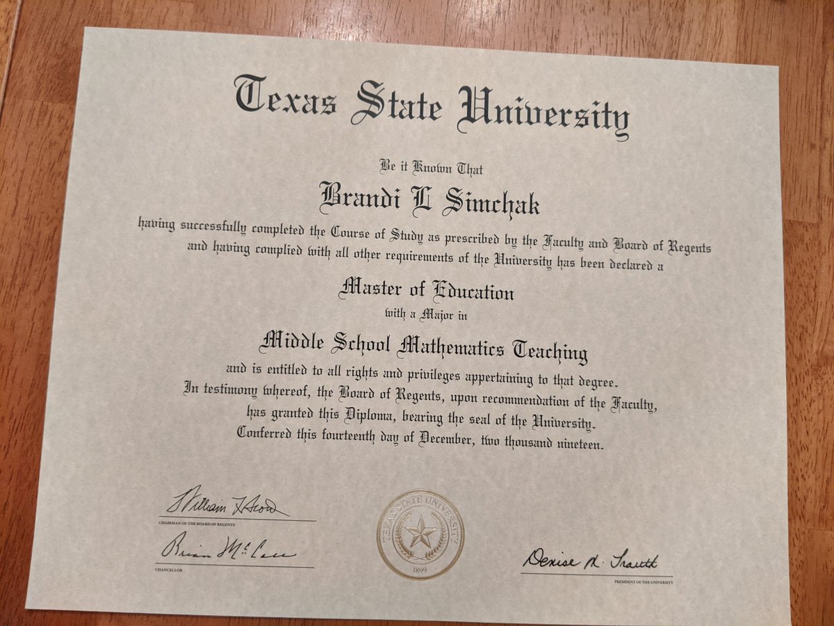 brandilsimpson's tweet photo. This came in today 👇After many years, it is finally done. And then I looked at my name and realized that I hadn't updated my student record to reflect my married name. Ya'll, I have been married for 12 years!😂😂 Guess it might be a good idea to update it! On to the next step... https://t.co/2DE4QO3zNP