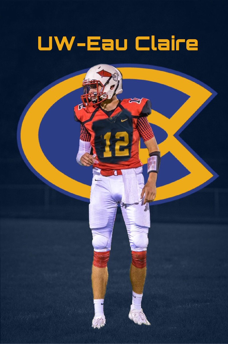 T_Slu24's tweet photo. I’m proud to announce that I will be a bluegold next year!! #committed @CoachBeschorner @UWECFootball https://t.co/t8uredo88j