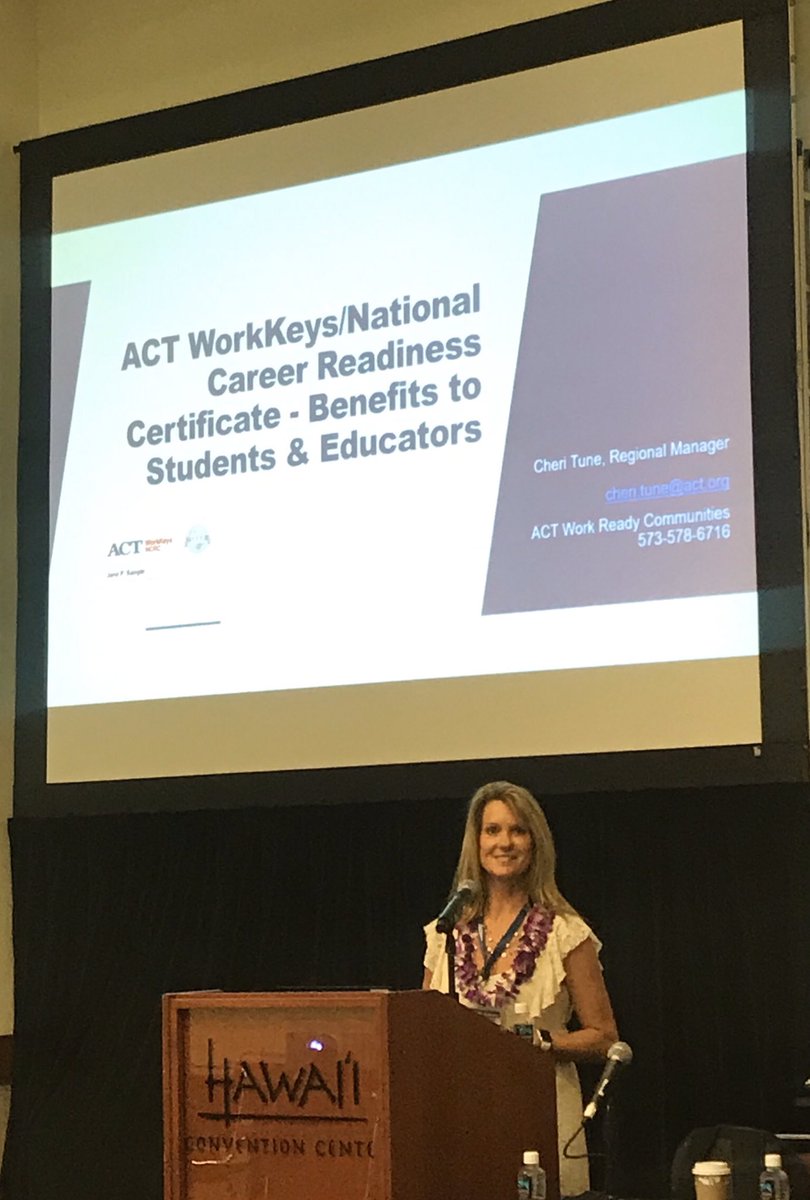 cheri_hughes1's tweet image. Very excited to be in Hawaii presenting at the HI ACTE conference! @ACT #workkeys #ncrc #workreadycommunities