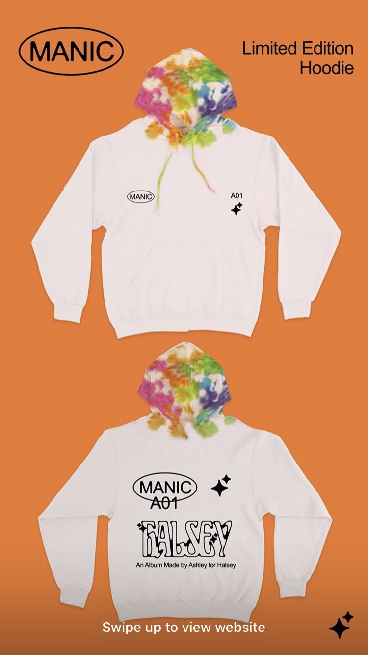 Halsey manic tie dye hoodie hotsell