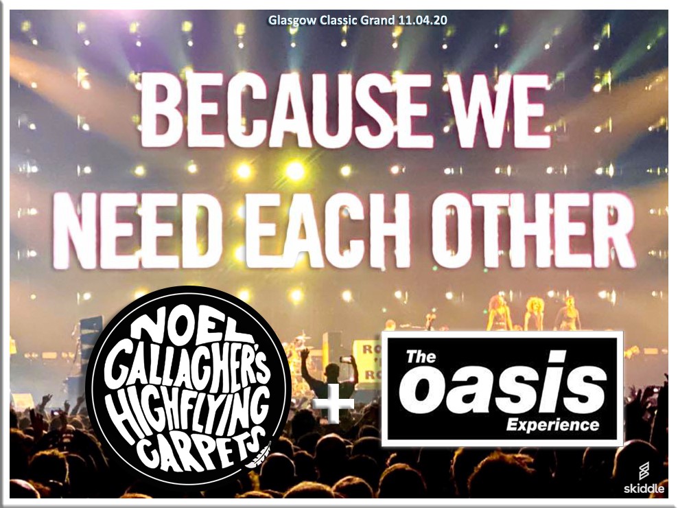 Coming to Glasgow <a href="/oasisEXP/">The Oasis Experience</a> and teaming up with ourselves <a href="/NGHFCofficial/">Noel Gallaghers HFC</a> to recreate the famous Oasis Barrowlands show from 2001 (in the Classic Grand Main Hall) 
Sat 11th Aril - skiddle.com/e/13664194

#Oasis #LiamGallagher #NoelGallagher