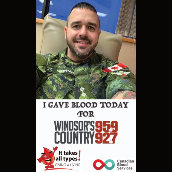 adoptavetcanada's tweet photo. @MorganRyanOnAir is a huge supporter and what better way to help her than to help others and give some blood. There are still a few days left to help get maximum numbers for Morgan, so go and give the gift of life today. 

#giveblood #canadianbloodsetvices #windsorscountry https://t.co/DI46U3AHyT