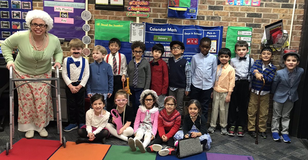 KinderBrauer's tweet photo. Happy 100th  day of school! We are 100 days smarter! #d53learns https://t.co/tDu0oumR9g