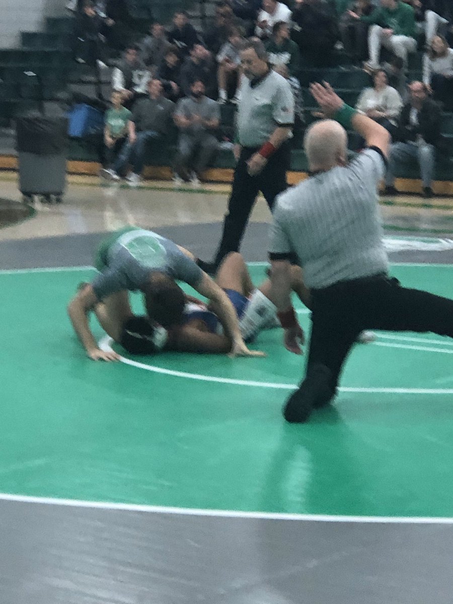 Scioto Senior Daniel Segura wins his last home match by pin.  CONGRATULATIONS!  Way to represent IRISH NATION 👍