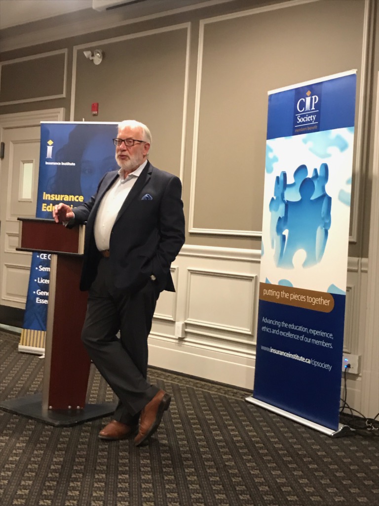 Our special guest speaker Phil Cook of Omega Holdings speaks with some.of our members at today's Trends breakfast event.