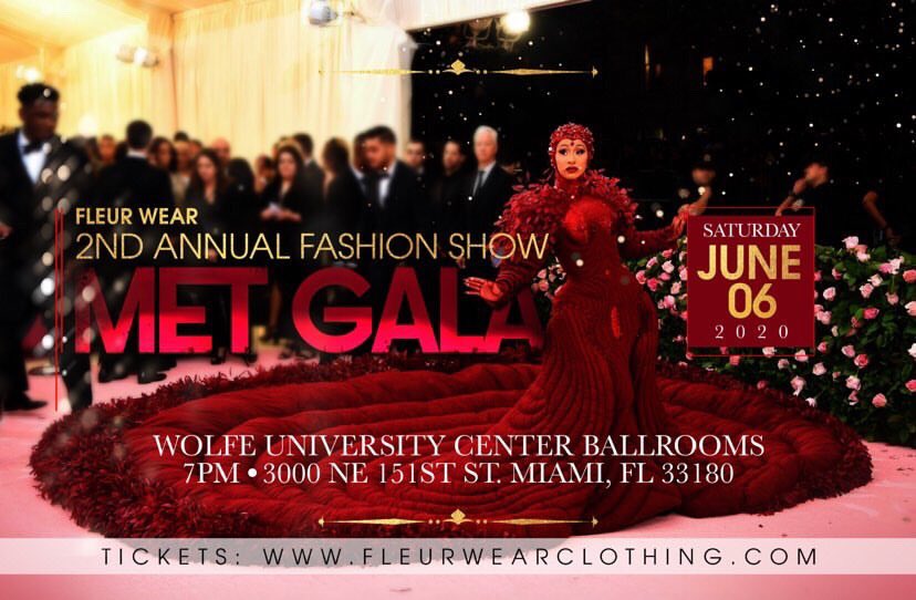 FleurWear's tweet photo. Fleur Wear 2nd Annual Fashion Show “Met Gala.” This year, we’re bringing lights, cameras, actions, and much more. If you missed last year’s show, you will regret missing this one.  We’re bringing the Met Gala to South Florida and we want YOU to bring your best Red Carpet outfit. https://t.co/pS02xSXcHP