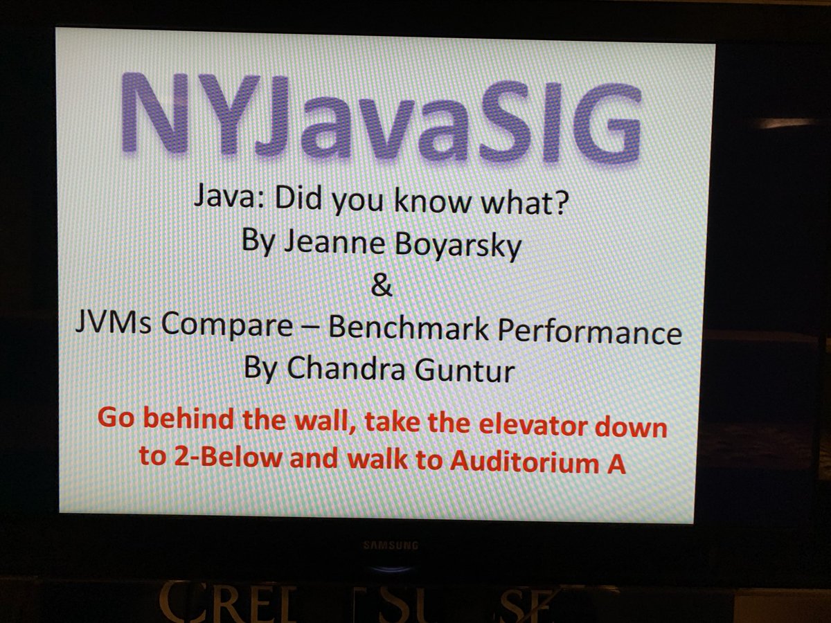 sai_donthi's tweet image. Two amazing talks today by @nyjavasig own #JavaChampions @jeanneboyarsky and @CGuntur thanks to @frankgreco
