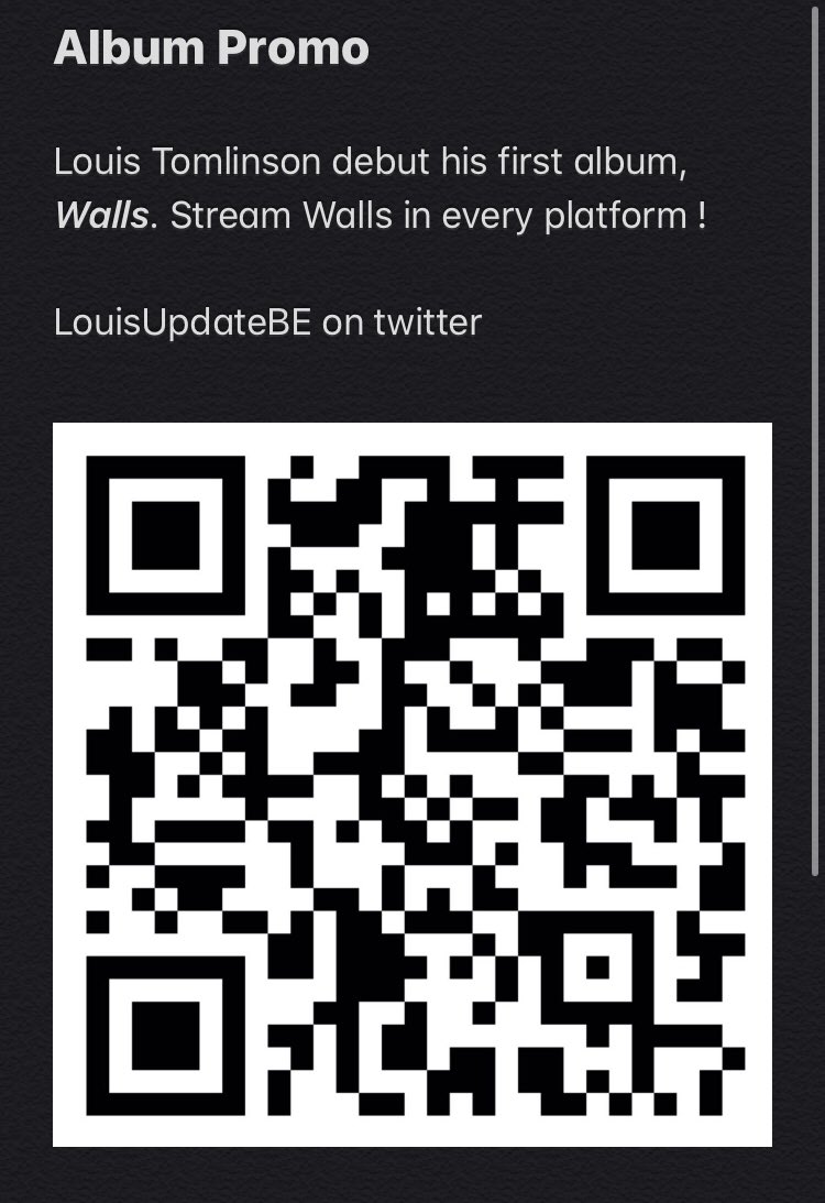 Louis Tomlinson Be Envoyez En Airdrop Ce Message Avec Le Qr Code Walls Send In Airdrop This Message With The Qr Code Walls